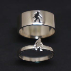 Bigfoot Matching Promise Ring for Couples - Big Foot Jewelry, Craft your most treasured moment into a couple ring