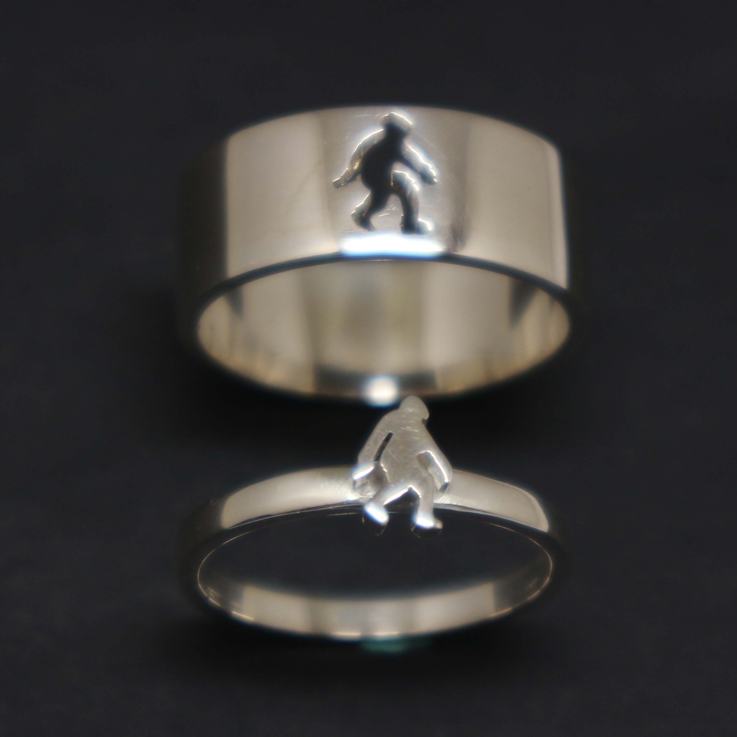 Bigfoot Matching Promise Ring for Couples Big Foot Jewelry Craft