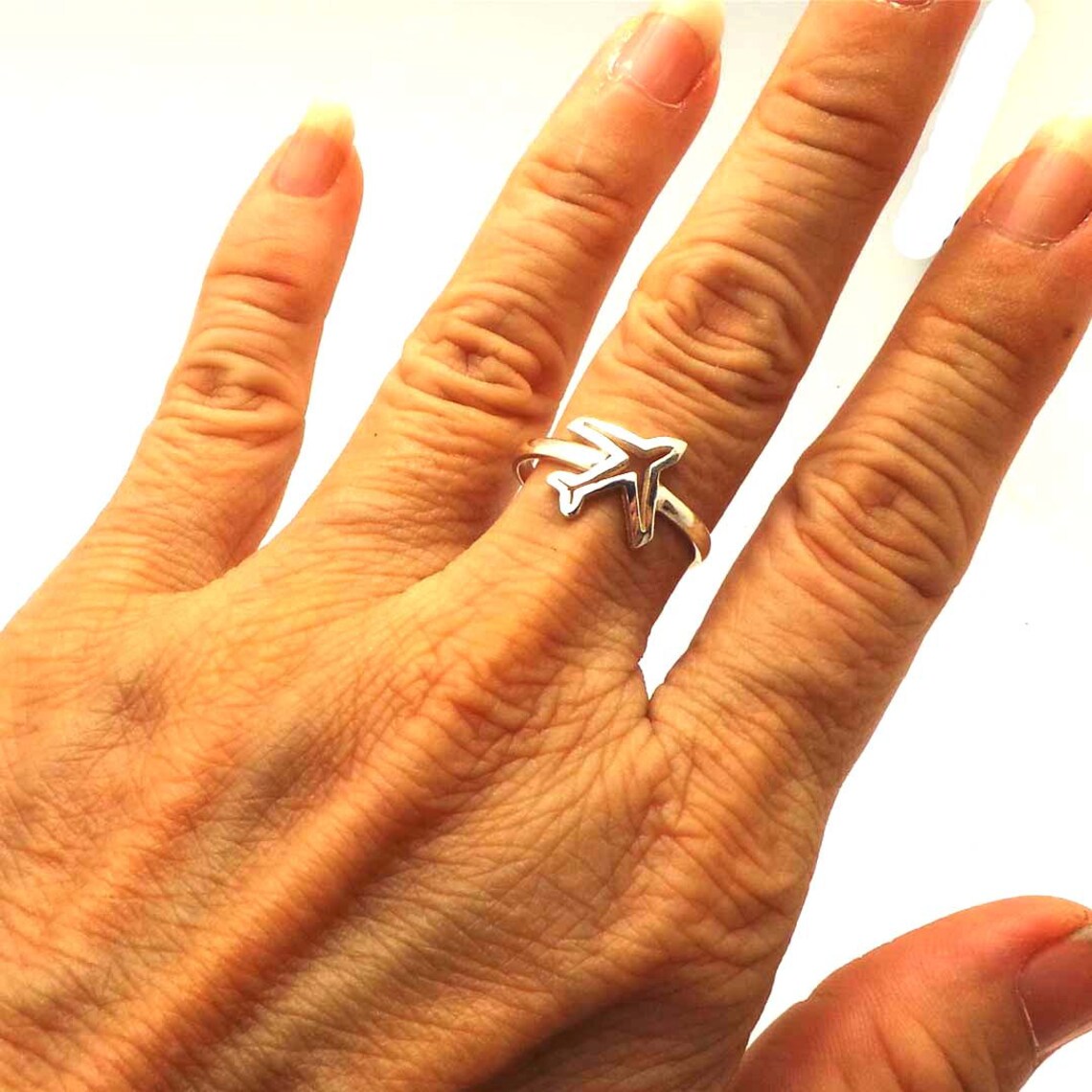 Silver Plane Ring Travel Ring Travel Jewelry Plane Etsy