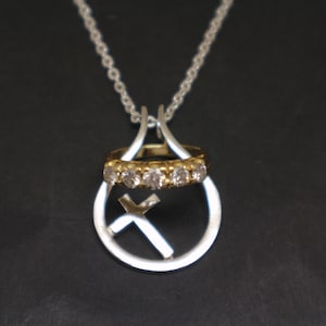 Cross ring necklace deals