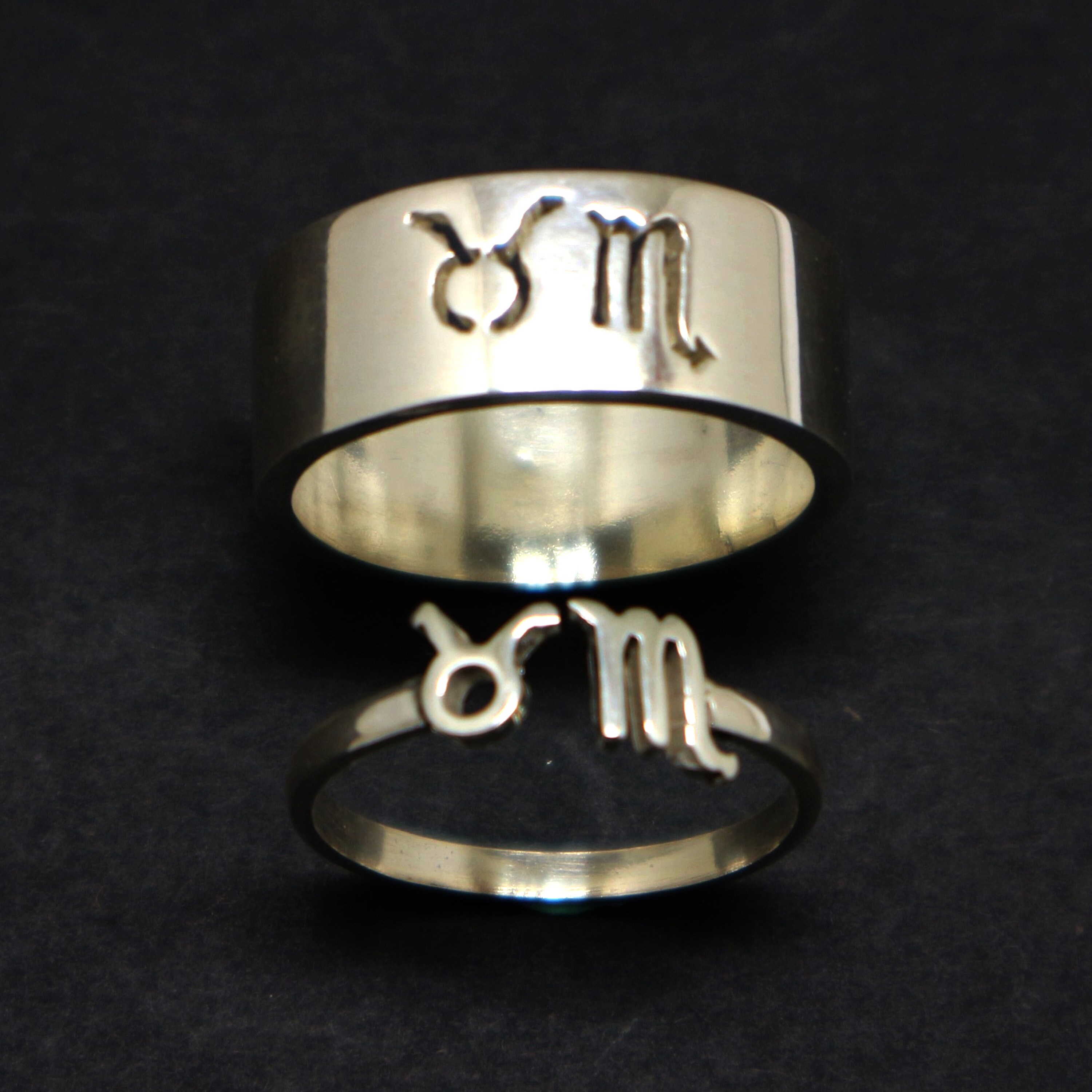 Zodiac couple rings deals