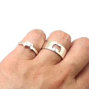 Video Gamer Promise Ring for Couples Controller Joystick Jewelry, Unique Matching His and Her Alternative Ring, Gifts for Game Players image 3