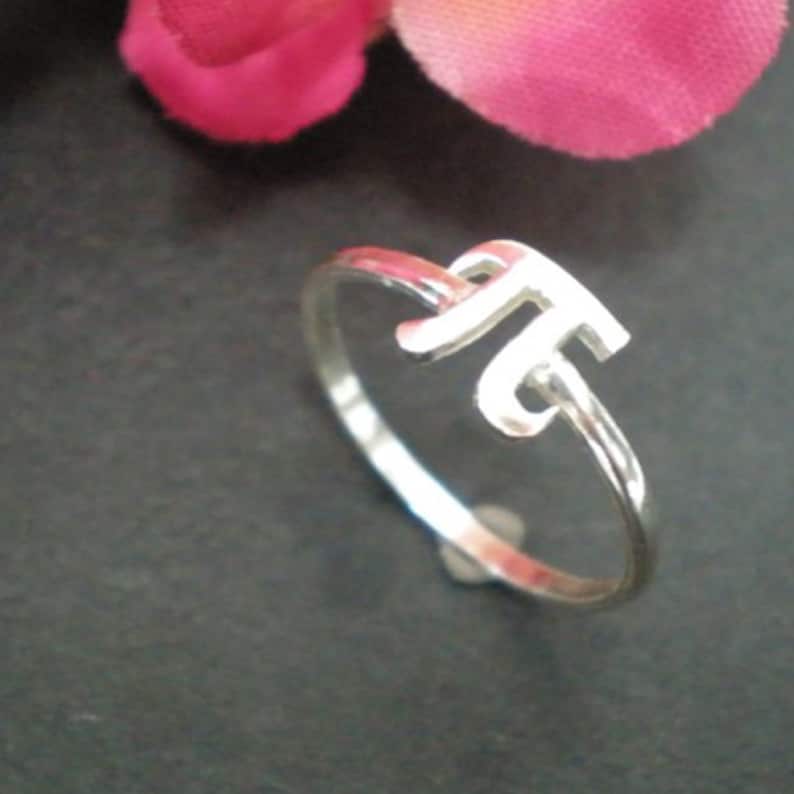 Pi Symbol Ring Math Students and Graduation Gift Phi Symbol Jewelry Pi Day Gift Idea for Teacher