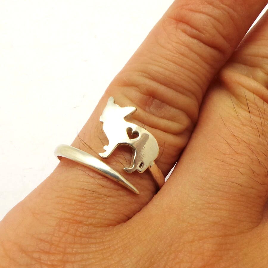 925 Silver Chihuahua Wrap Ring Dog Jewelry Pet Loss Gift - Etsy