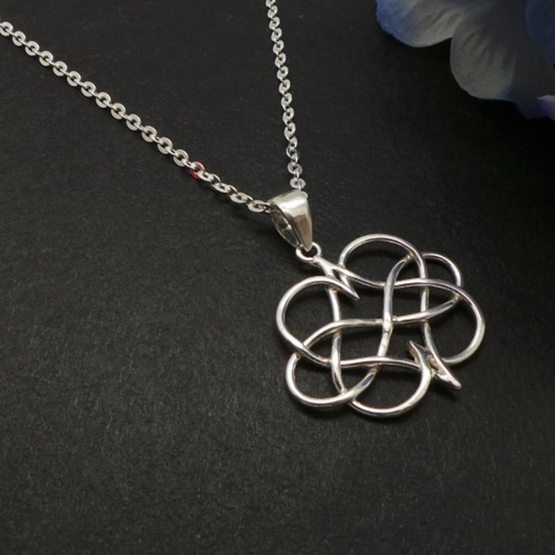 Birthday Gift for Women Triple Infinity Polyamory Pride Jewelry Silver Polyamory Necklace Polyamorous Triple Heart Necklace