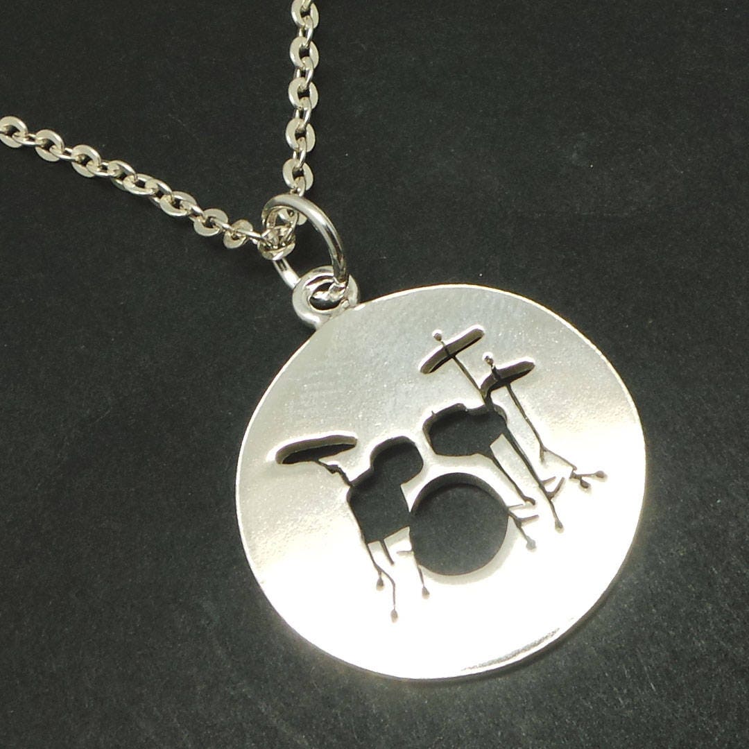Music Drum Necklace Jewelry Drummer Gifts for Musician Etsy