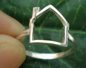 Realtor Home Sweet Home Ring - House Jewelry - Valentines Day, Spring Wedding, Mother Day Gift