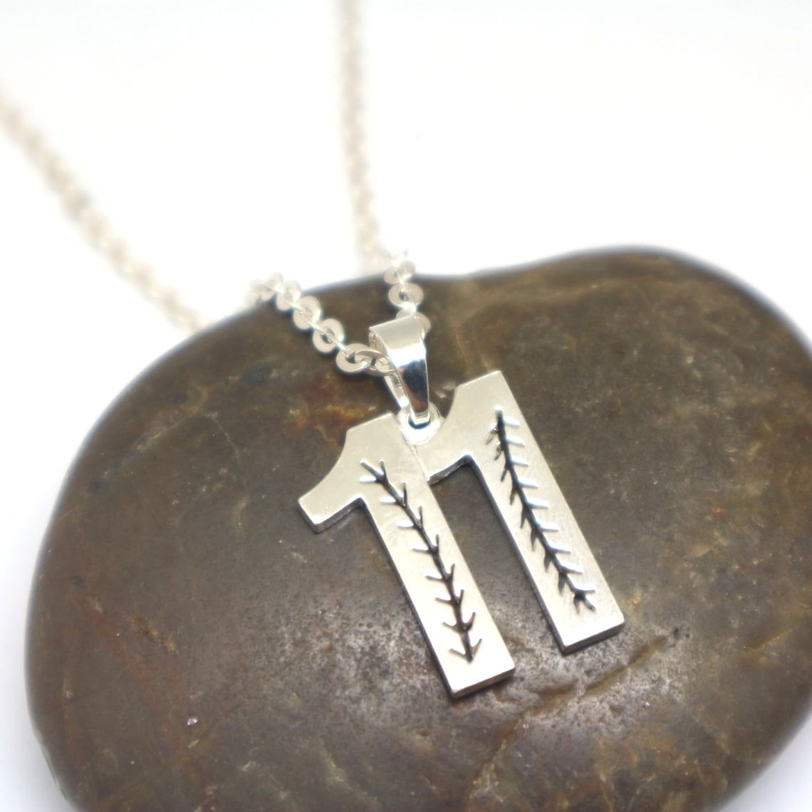 Personalized Baseball Number 11 Necklace Custom Baseball - Etsy