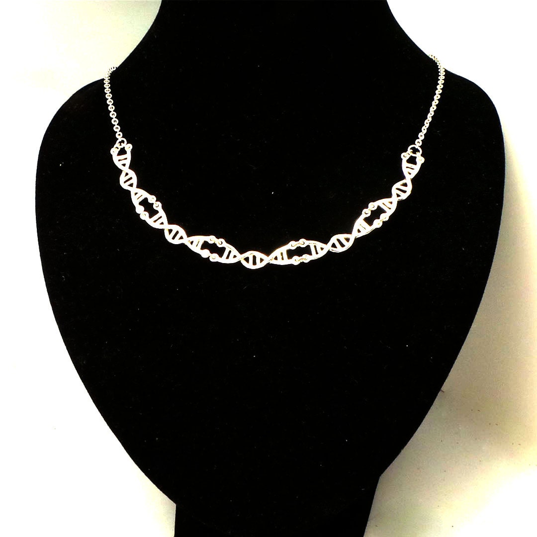 30 Stk Antike Silber Legierung DNA Double Helix Kette Anhänger