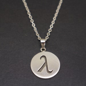 Silver Lambda Necklace Pendant for Gay / Lesbian - Lgbt Lgbtq Pride Jewelry, Bisexual, Transgender
