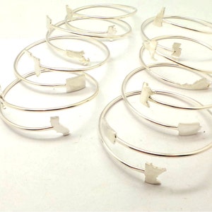 Bracelets personnalisés avec États, pays, carte, lac - Bracelet d'État à État - Relations interurbaines - Bracelets carte - Bracelet de l'amitié