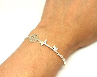 Radiology Technologist Key Bracelet - Radiologist Tech X ray Bracelet, Radiologist, Respiratory Therapist RT Gift, X-ray Rad Tech Jewelry