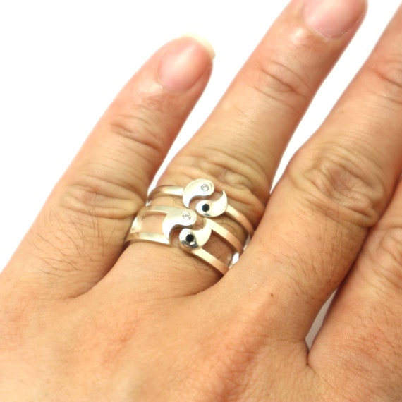 Yin yang promise rings sale