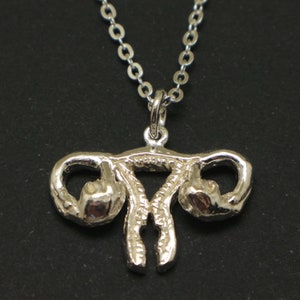 Silver Feminist Uterus Necklace - Feminism Gifts for Women, Girl, Women Empowerment, Pride