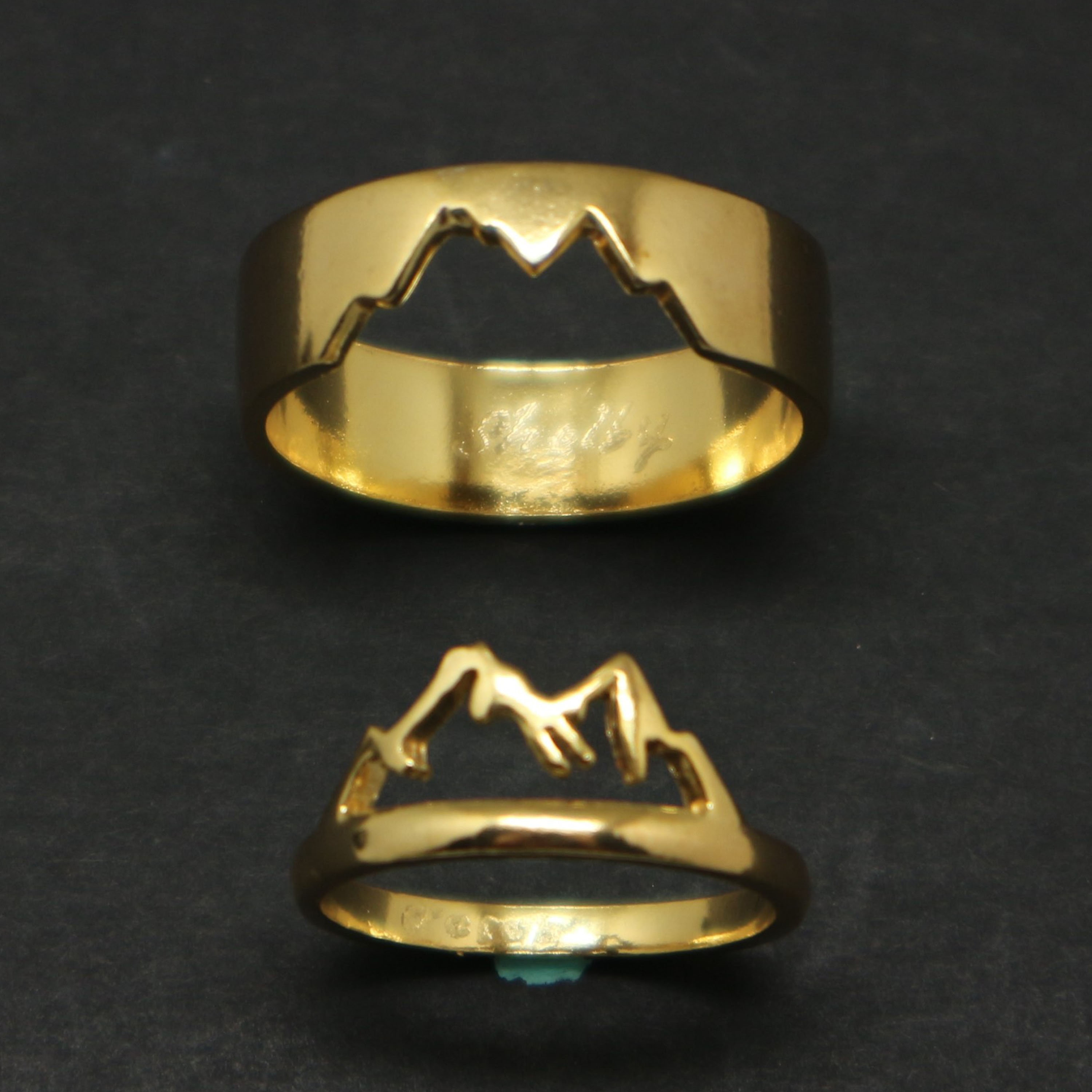 Matvhing Rings Silver Mountain Matching Ring for Couples Inspirational or - Etsy UK