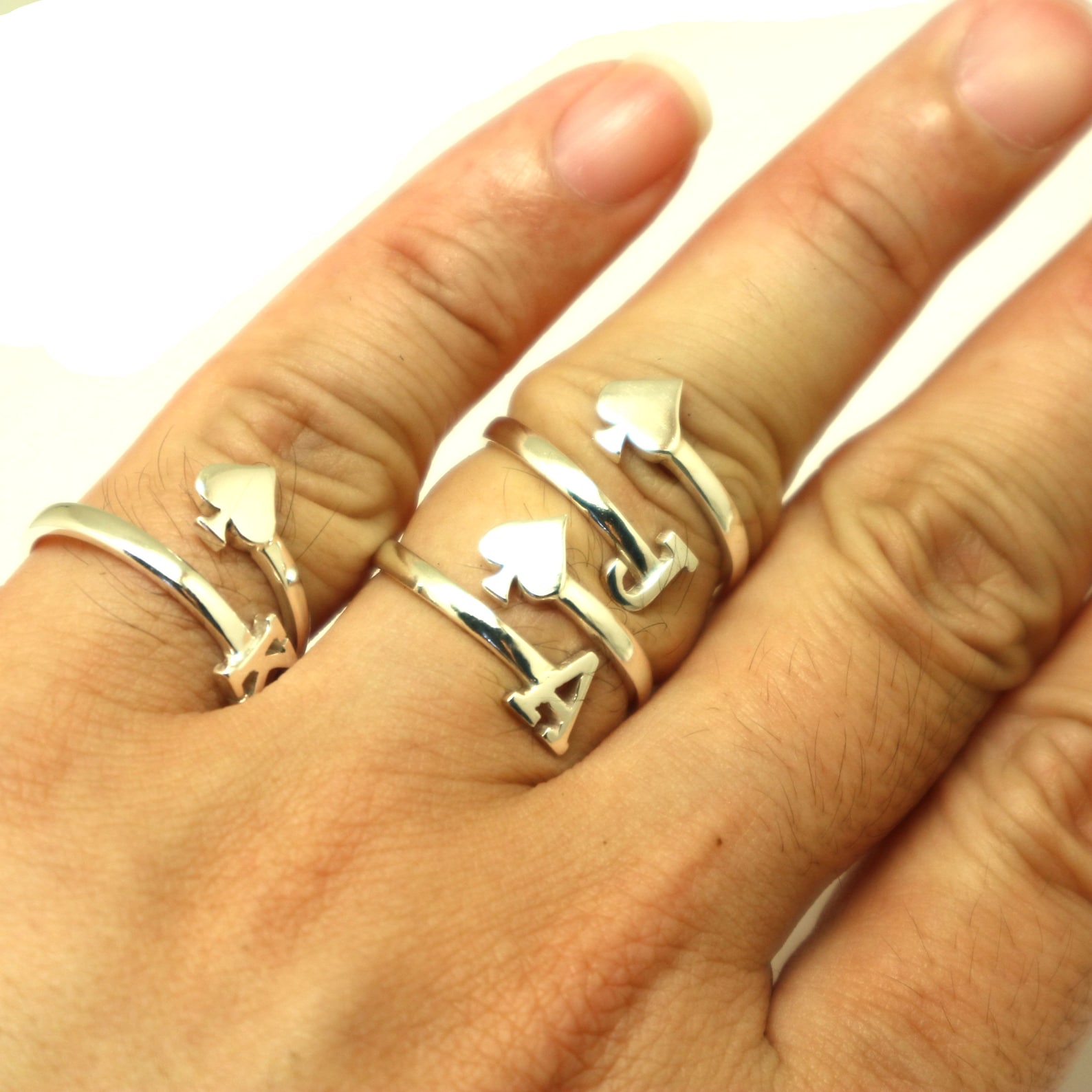 Silver Queen of Spade Ring Queen of Spade Jewelry Bdsm Etsy