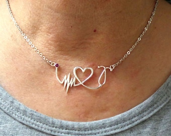 FC Jewelry F Bracciale con ciondoli originale Argento 925 Infermiera Dottore Stetoscopio Batto cardiaco K medico Perlina per realizzare donne Berloque  36