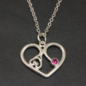 Silver Nurse Necklace for Graduation Gift - Stethoscope Heart Necklace, Gift for Her, Women, Mother, Daughter