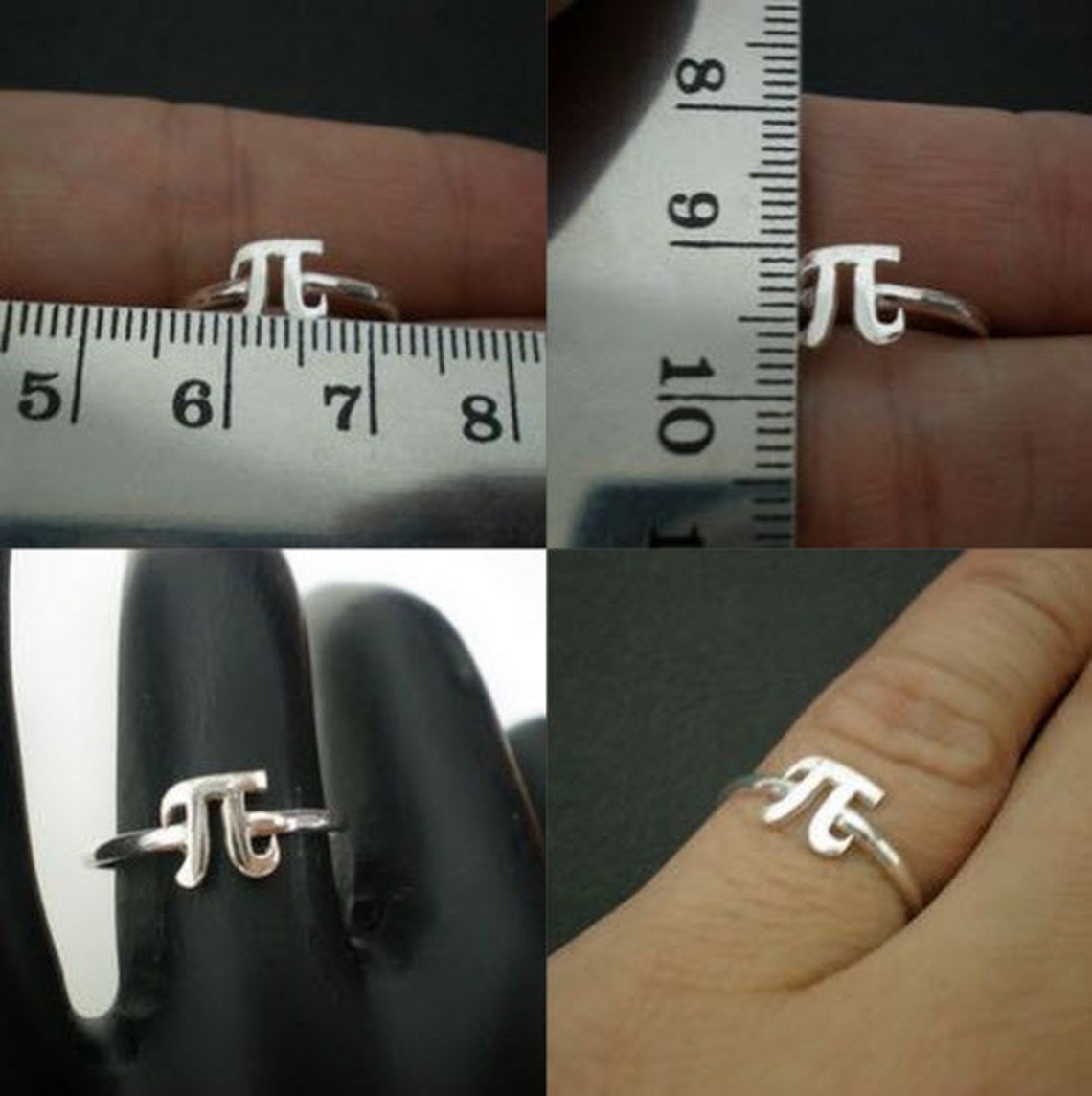 Silver PI Ring for Math Teacher Gift Phi Greek Jewelry Gift - Etsy