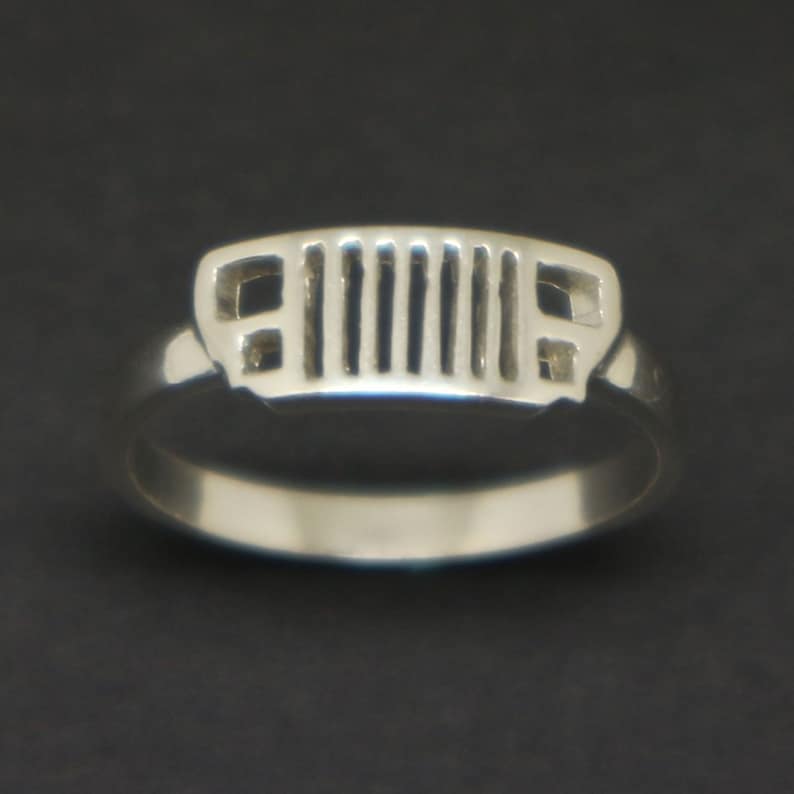 Silver Jeep Ring Tj Jk Wj Yj Jeep Jewelry for Jeep Girl Etsy