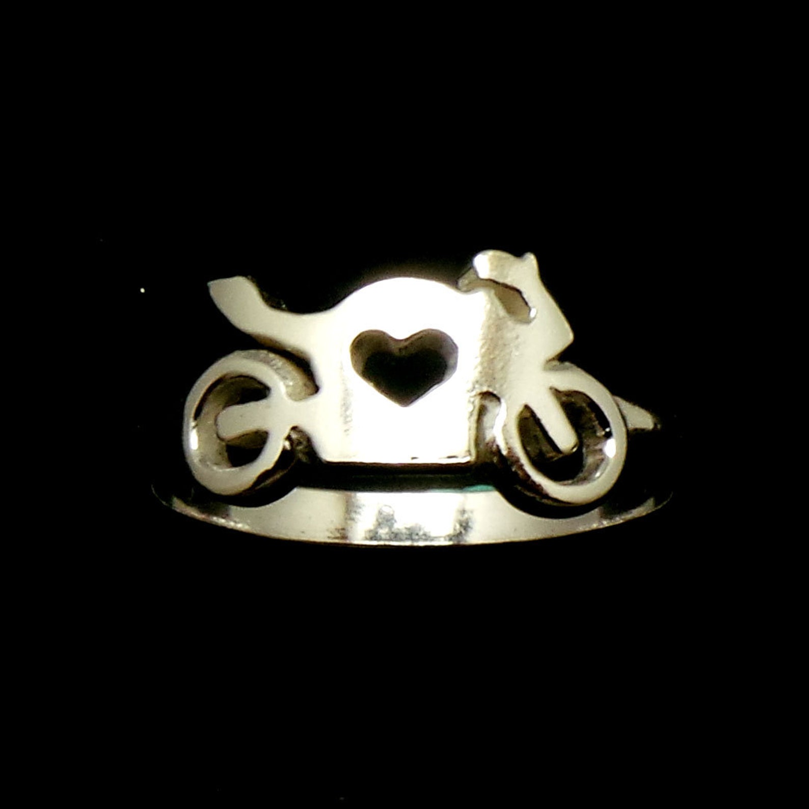 925 Sterling Silver Bike Ring Bike Jewelry Motorcycle Ring Etsy