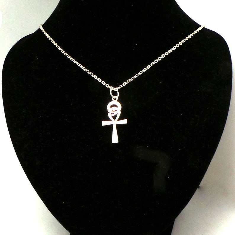 Sterling Silver Ankh Necklace Eye of Horus Necklace Pendant - Etsy