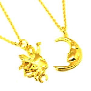 Sun and moon kissing necklace Clearance
