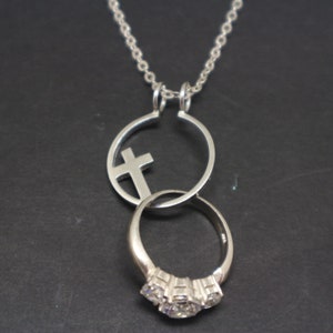 Silver Ring Holder Necklace