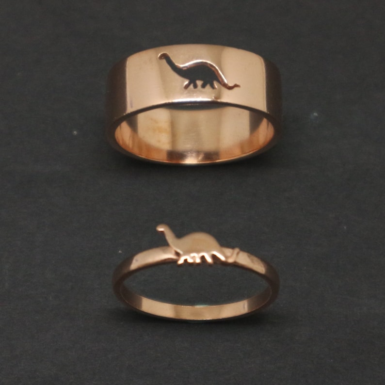 Dinosaur Promise Ring for Couples Brachiosaurus Jewelry Etsy