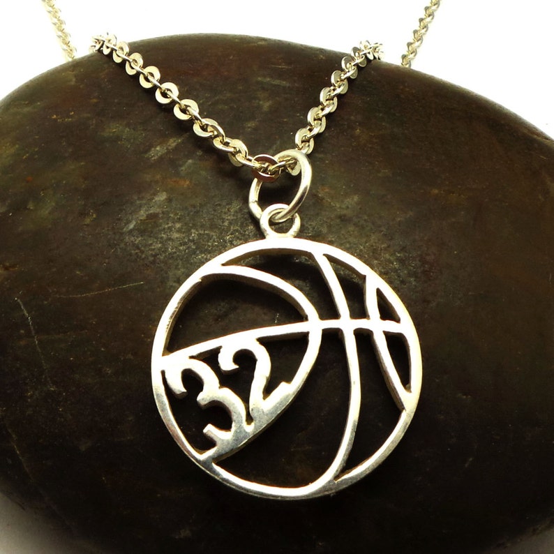 Personalized Number Basketball Necklace Basketball Jewelry Etsy Canada