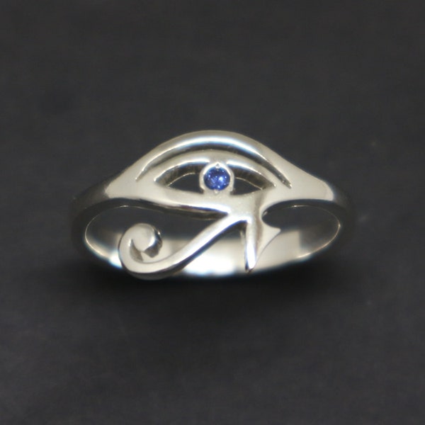 Silver Eye of Horus Ring - Egyption Jewelry, Eye of Ra Ring, Hieroglyphic, Birthday Gifts for Best Friend, Daughter, Sister, GIrlfriend
