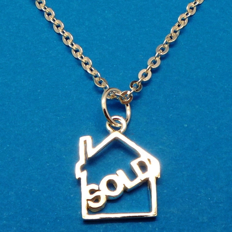 Silver Real Estate House Necklace House Jewelry Home Etsy