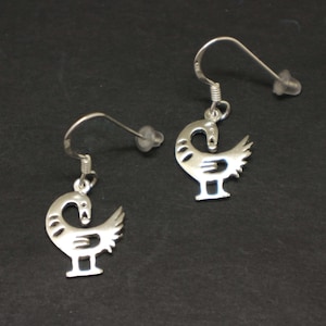Silver Sankofa Bird Hoop Earrings for Girls - African Symbol Jewelry, Adinkra, Minimalist, Tragus, Statement
