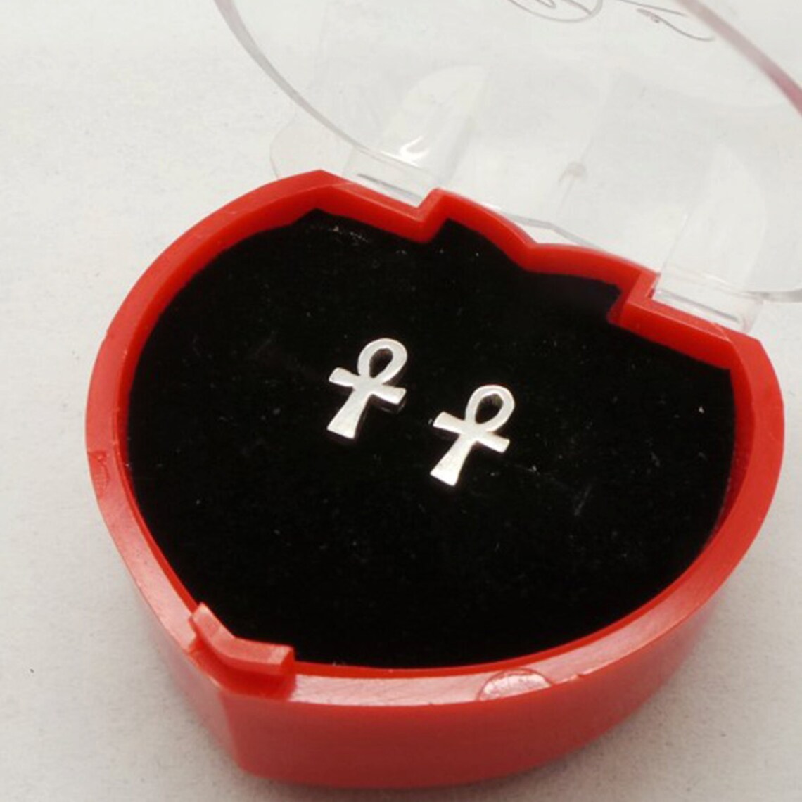 Silver Ankh Stud Earrings Egyptian Jewelry African Gift Etsy