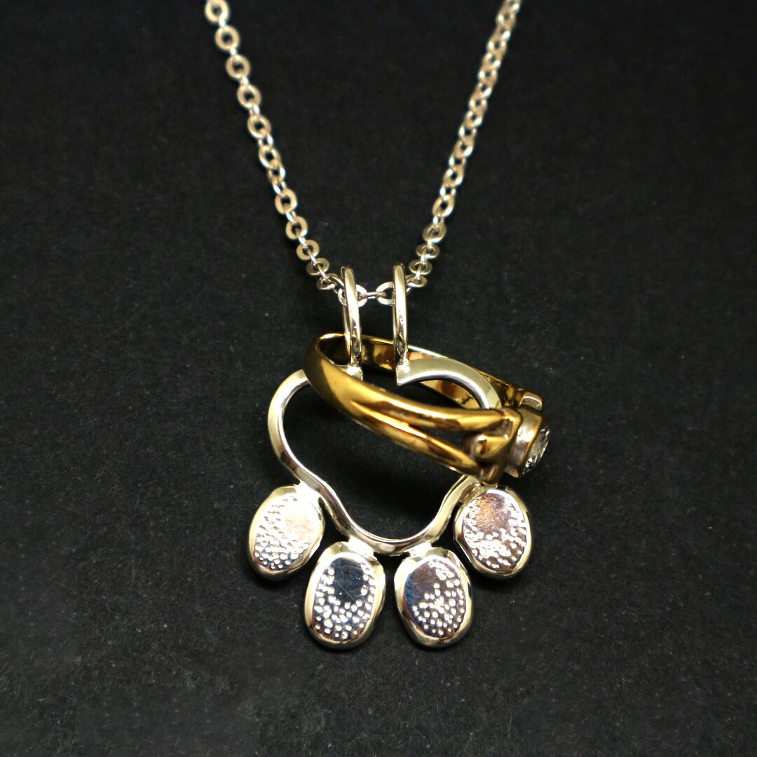 Silver Vet Tech Ring Holder Necklace - Veterinarian Technician ...
