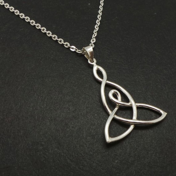 Silver Mother Child Knot Necklace Gift 