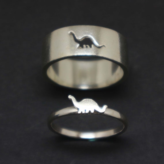 FANCY Matching Dinosaurs Rings Adjustable Open Rings Couple Ring for  Birthday Graduation Anniversary 