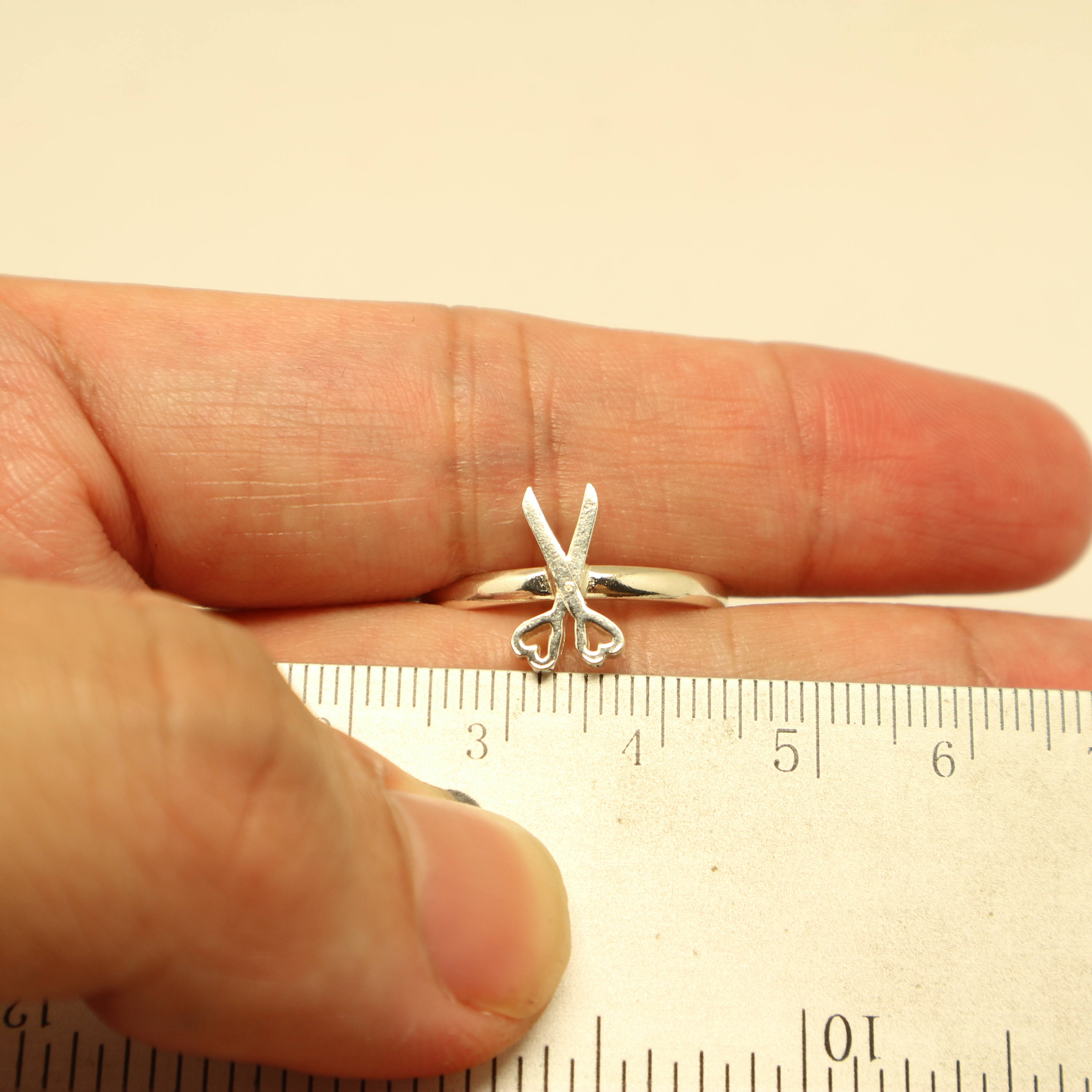 Silver Scissor Ring Scissor Jewelry Cosmetology Hair Etsy