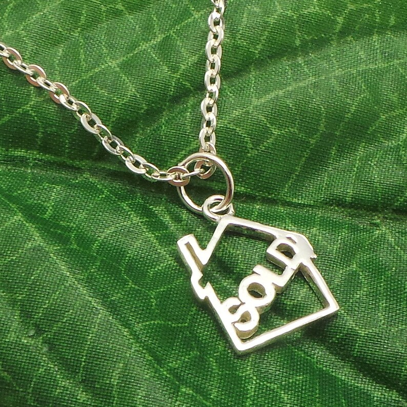 Silver Real Estate House Necklace House Jewelry Home Etsy