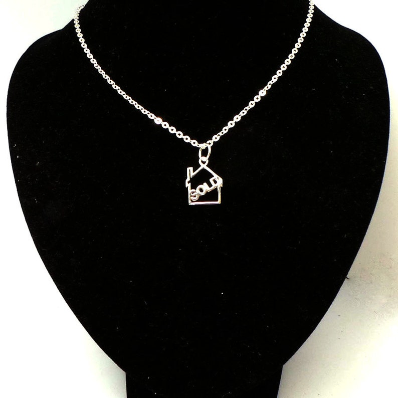 Silver Real Estate House Necklace House Jewelry Home Etsy