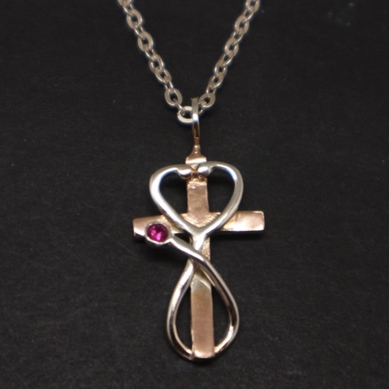 Nurse Stethoscope Cross Necklace Nurse Prayer Necklace | Etsy