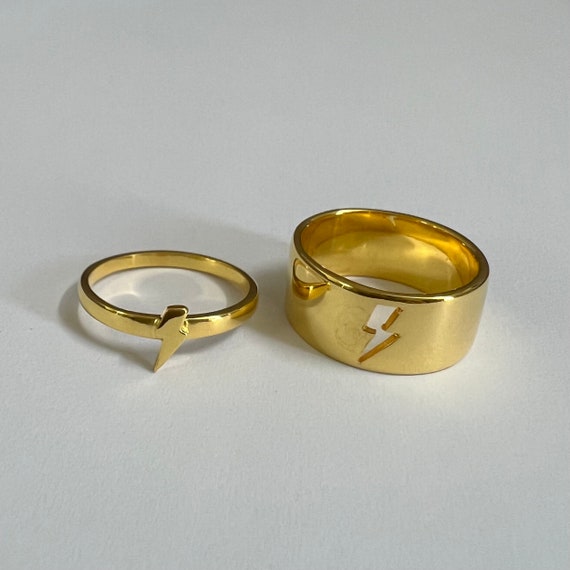 Custom Cute Couple Promise Rings Set for Two – Loforay