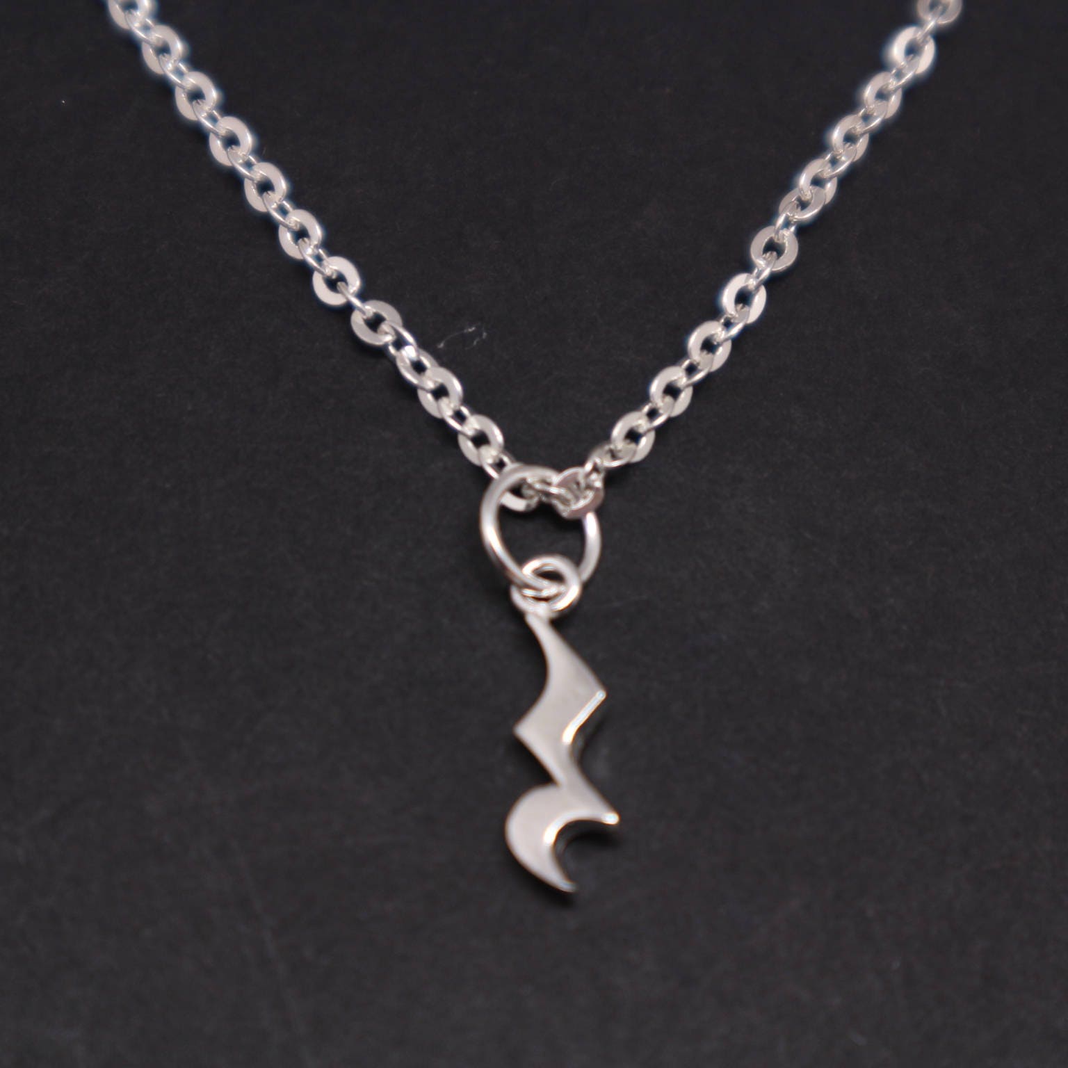 Music Rest Note Necklace Pendant - Music Note Jewelry, College Student Music Lovers, Musician, Music Teachers Appreciation Graduation Gift
