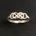 Sterling Silver Double Infinity Ring - Infinity Knot Ring, Infinity times Infinity Ring, Simple Minimalist Delicate Ring, Friendship Ring