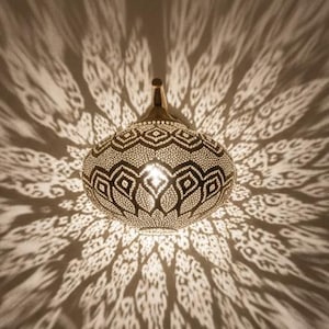 Handmade Moroccan Brass Sconce: Traditional Wall Light