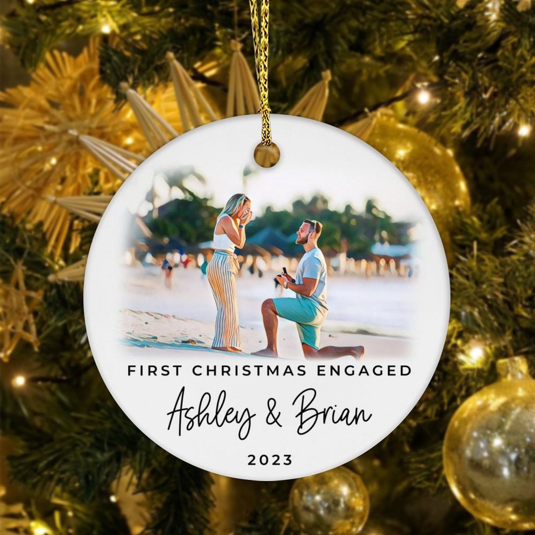 Engagement Christmas Ornament With Photo, Future Mr. and Mrs. Ornament ...