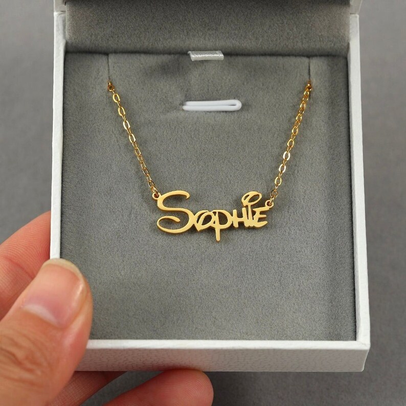 Personalized Nameplate Necklace,Custom Kids Name Necklace,Child Name Necklace,Gift For Kids,Birthday Gifts,Personalized Gift,Bridesmaid Gift 