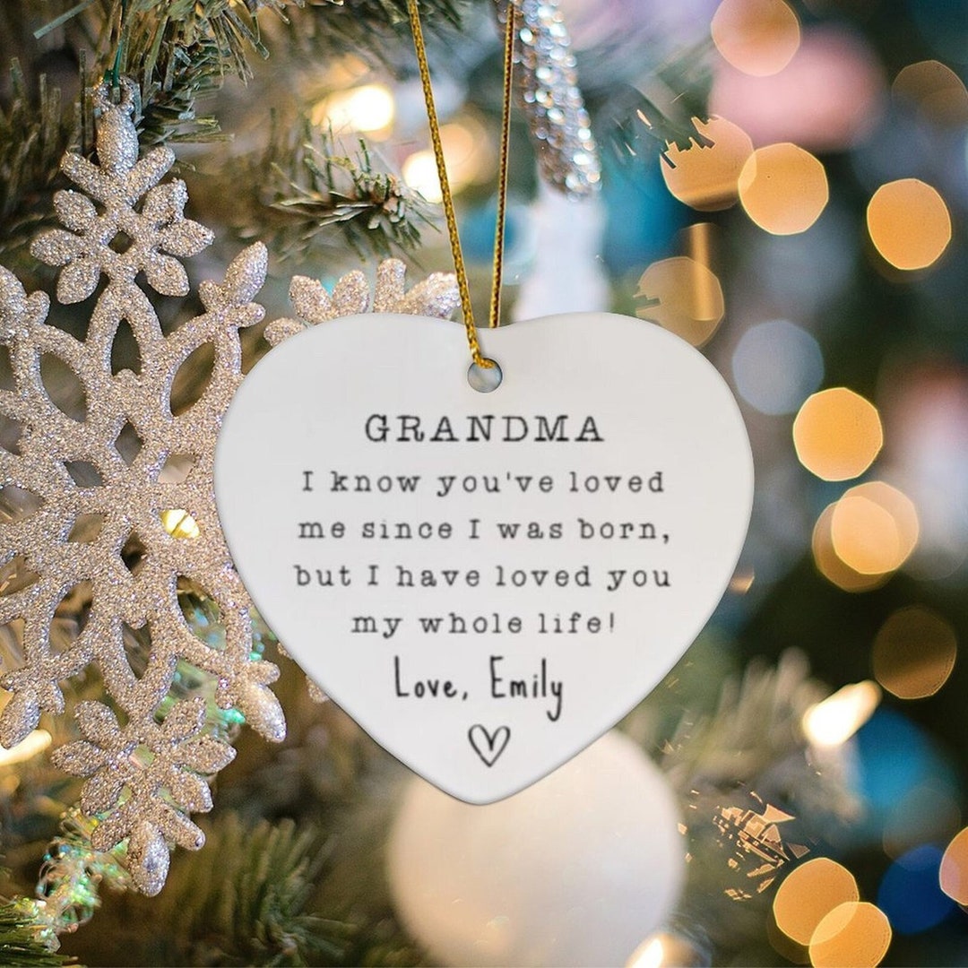 Gift for Grandma grandpa Christmas Ornament custom Great Etsy