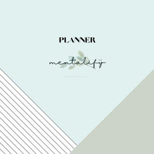 Mental health, anxiety, depression, and healthy lifestyle planner.