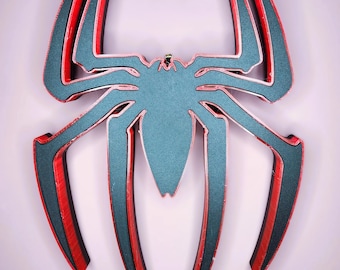 Gloeiende lichtbak met Spiderman-logo